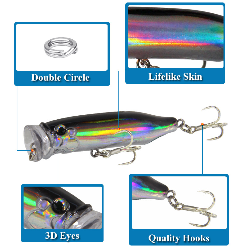 5Pcs Topwater Popper Fishing L - Fishing Lure Topwater review and price